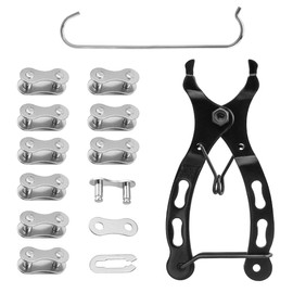 Evponk 10 Pair Single Speed Bike Chain Master Link, Carbon Steel Bicycle Missing Links Reusable Bike Chain Repair Kit for Bicycle Link Replacement