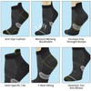 8 Pairs Ankle Running Compression Sock for Men and Women,Cushioned