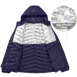 CAMEL CROWN Men Packable Down Jacket Hooded Lightweight Puffer Insulated Coat for Travel Outdoor Hiking