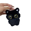 LOHGOU Fluffy Cute Cat Charm Keychain Black Cat Charm Key