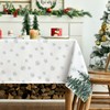 Artoid Mode Snowflakes Pine Trees Christmas Table Cloth, Rectangular 140x200