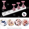 2 Set Acrylic Nail Art Holder Practice Display Stand Magnetic