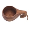 Wooden Coffee Cup with Handle Comfortable Grip Rustic Decorative Milk