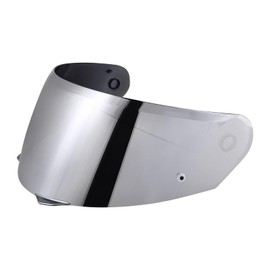 JQF Gear i90 Motorcycle Helmet Visor Compatible with HJ-33/ i90 Full Face Shield Replacement (Chrome Silver)