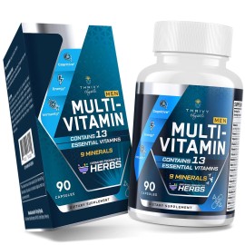 ThrivyThystle Men Multivitamins 50 Plus - Daily Multivitamin for Men with Fer...
