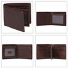 VISOUL Men's Leather Wallet with ID Window and RFID Protection,