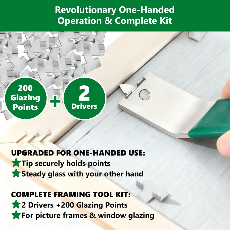 Magnetic Glazier Driver Push Tool (2-Pack) for Picture Frame Hardware