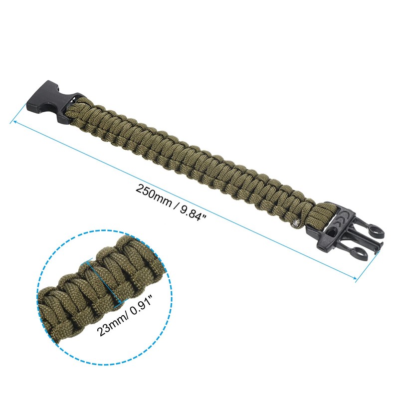 PATIKIL Survival Paracord Bracelets Braid Parachute Bracelet with Plastic Buckle