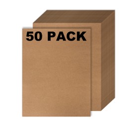 50 Pack Kraft Paper - Brown Stationery Paper- Brown Craft Paper for Arts and Craft, Drawing, D.I.Y. Projects - Letter Size Kraft Paper - Laser & Inkjet Printer Compatible - 8.5 x 11 Inches