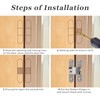 Rierdge 1-3/4" Hidden Hinge Stainless Steel 180 Degree Invisible Cross