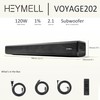 Heymell Compact 60cm/23 Inch 2.1ch Bluetooth Small Sound Bar for