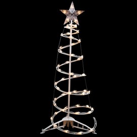 3ft Lighted Spiral Cone Tree Outdoor Christmas Decoration Clear Lights