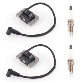 ENA 32-584-25-S Ignition Coil Compatible with Kohler KT740 KT745 ZT740 Lawn Mower Engines with Spark Plug Set of 2 Replacement for 32-584-24-S 32-584-09-S 3258425