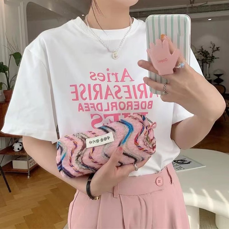 Qiwenr Pencil case with pencil case, 235 rainbow colours, simple