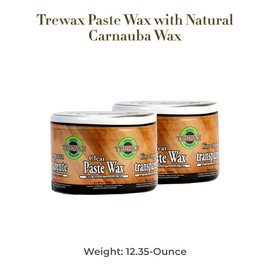 Trewax Paste Wax with Carnauba Wax, Clear, 12.35-Ounce, Pack of 2, Ideal on Hardwood Floors, Fine Furniture, Granite, Marble, and Bronze