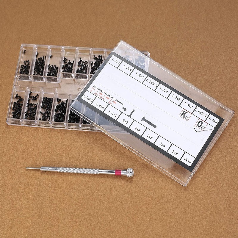 woshilaoDS 500 Pcs Small Replacement Screws, M1.2/M1.4/M2.0 Black Tiny Micro