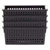Farmlyn Creek 4-Pack Black Plastic Baskets for Organizing Bathroom, Laundry