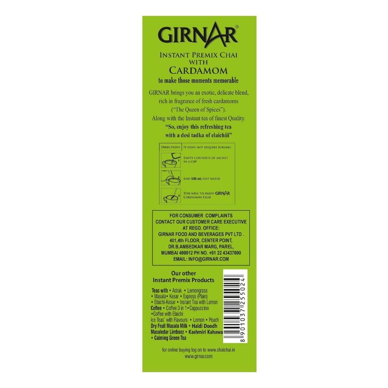 Girnar Instant Chai/Tea Premix With Cardamom, 10 Sachet Pack