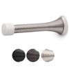 HOMOTEK 30 Pack Spring Door Stopper with Rubber Bumper Satin