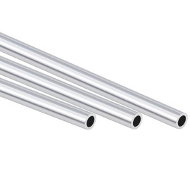 TA-VIGOR 3Pcs 6063 Aluminum Round Tube, 8mm OD 6mm ID 100mm Length Metal Seamless Straight Tubing Aluminum Pipe for Home Furnishing, Machinery, DIY Handicraft