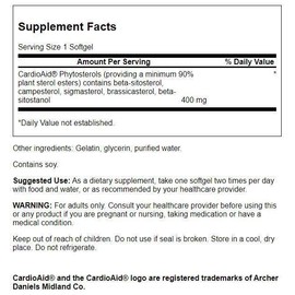 Swanson Maximum Strength Plant Sterols w/ CardioAid Phytosterols, 60 Softgels