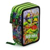 L'ERBAVOGLIO Original 3 Zip School Pencil Case Complete with 44