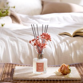 Airkeep Reed Diffuser Set,3.38 fl oz (100 ml) - English Rose Oil Diffusers with 8 Reed Sticks, Home Fragrance Reed Diffuser for Bathroom Shelf Decor