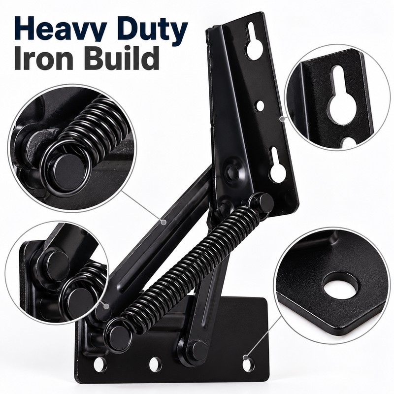 Heavy Duty Foldable Bracket Hinge for Cabinet Doors & Furniture