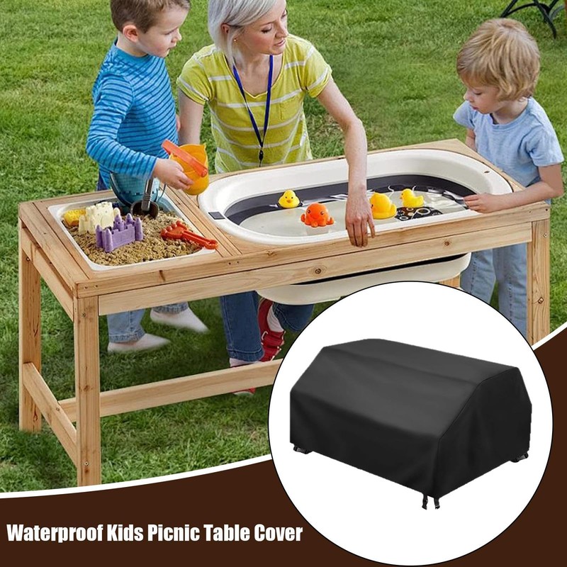 Outdoor Sensory Table Cover,Sand Water Activity Table Protection - Adjustable