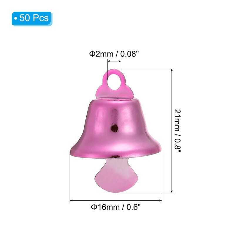PATIKIL Mini Craft Bells, 50 Pcs Jingle Bells 0.6" Metal