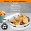 CRAFTONE Stainless Steel Storage Dabba Containers Set of 4 Pcs,