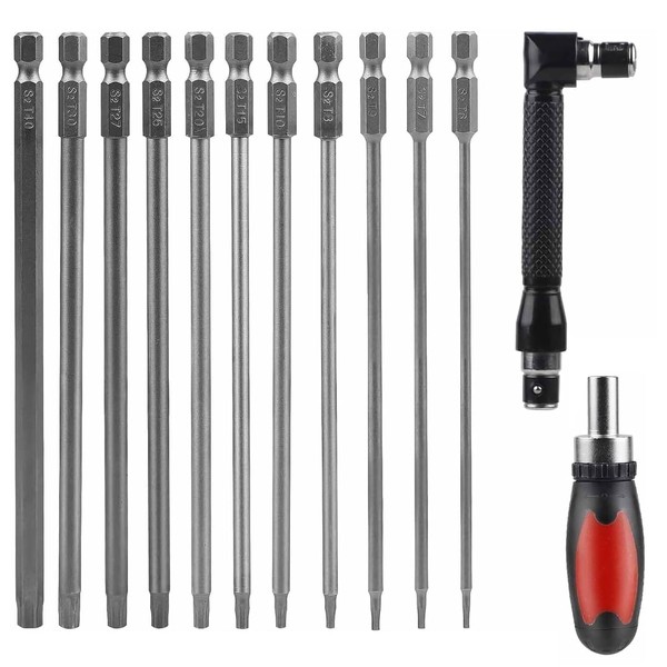 Torx Screwdriver Set 150 mm Long, Long Torx Bit with