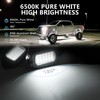 12 Pods Pure White LED Rock Lights, IP68 Waterproof Aluminum