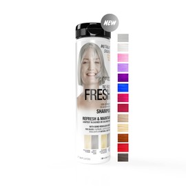 Metallic Silver Color Depositing Shampoo Semi Permanent Hair Color with BondHeal Bond Rebuilder - Silver Hair Dye, 6.4 oz