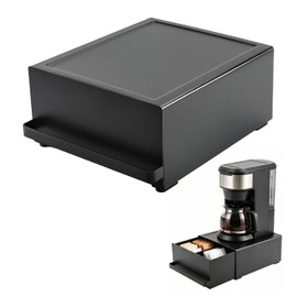 Kitchen Organiser, Extendable Undermount Drawer, Minimalist, Magnetic Divider, 27 x 22 x 11 cm, for Coffee Capsules, Tea Bags and Small Utensils