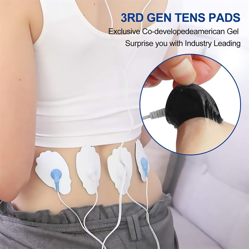 TENS/EMS Unit Replacement Pads NURSAL 20 Pack 3.5mm Snap Electrode
