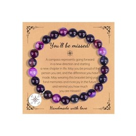 Miss You Bracelets for Coworker Teachers Friends Coworker Leaving Gifts for Women Men Going Away Gifts Farewell Gifts for Women Men Goodbye Retirement Gifts for Coworker Women Men