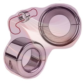 Stainless Steel Heavy Exercise Ring Endurance Accessory, Men's Special Fitness Ring -E11US (B:Height 40mm, Inner Diameter 30-40mm)