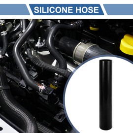 X AUTOHAUX X AUTOHAUX 1 Pcs 76mm/2.99" ID 500mm/19.69" Length 0 Degree Black Car Silicone Hose Coolant Hose Universal
