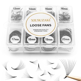 Premade Fans Eyelash Extensions 600 Fans 10D Premade Lash Fans Volume Lash Extensions 0.07 Thickness Eyelash Extension D Curl Mix 13-20mm Fluffy Soft Handmade Loose Fan(600Fans-10D-0.07-D,13-20mm)
