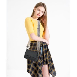 LVYOUME Purse Strap Silver Hardware 2" Wide Replacement Crossbody Straps Adjustable Shoulder Strap Extra Long Bag Strap for Crossbody Handbags