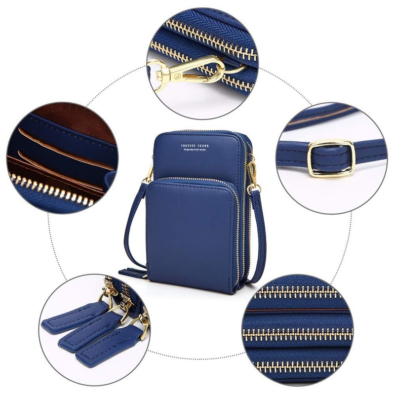 Bolso cruzado pequeño para teléfono celular, para mujer, bolso de