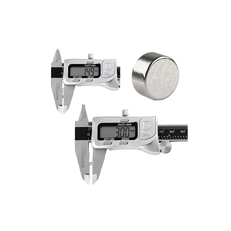 OMO Magnetics ネオジムマグネット ネオジウム磁石 N50 円形 丸型 3x1.5mm ニッケルメッキ 専用ケース付き