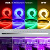 SUBOSI 5M WIFI COB RGB+WW Warm White LED Strip Light