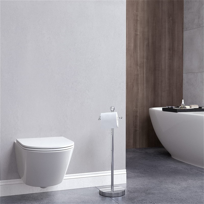 Toilet Paper Holder Stand (with Reserve Function) Free Standing Toilet