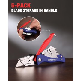 WORKPRO Folding Utility Knife, Quick-Change Box Cutter
