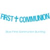 Volsha Blue First Communion Decorations: Boy Pennant & 12 Balloons
