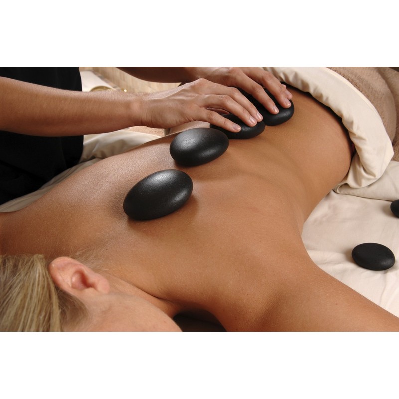 Windfulogo 2 Pcs Large Hot Massage Stones Set Natural Lava