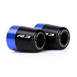 Mokiton Handle Bar Ends Hand Grips Plug Caps Compatible with Yamaha YZF R3 2015-2019 2020 2021 2022 2023 2024 | Motorcycle Balance Pad YZF-R3 YZFR3 Accessories (Blue)