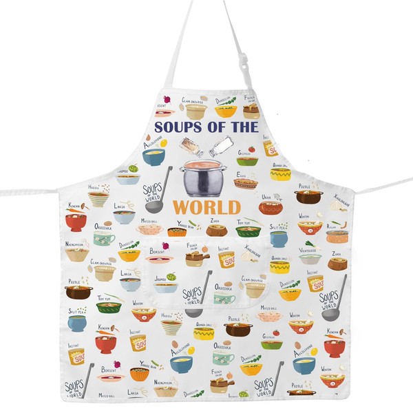 MYSOMY Soup Kitchen Apron Soup Cooking Apron Soup Lover Gifts